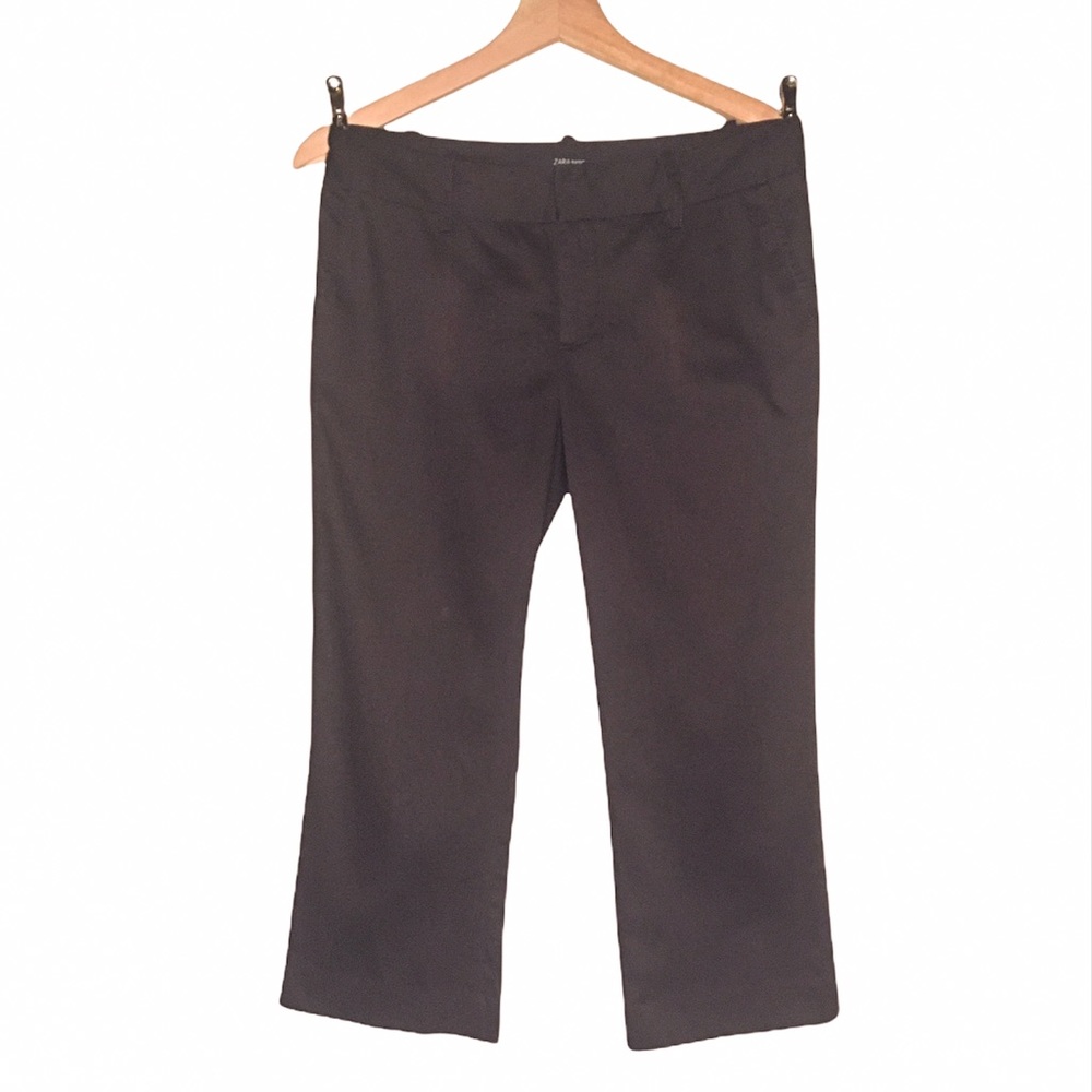 Zara Sateen Cropped Pants